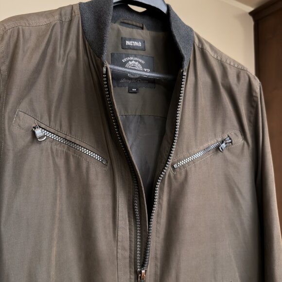 Buffalo David Bitton Dark Olive Green Bomber Jacket (Medium) - Picture 3 of 4
